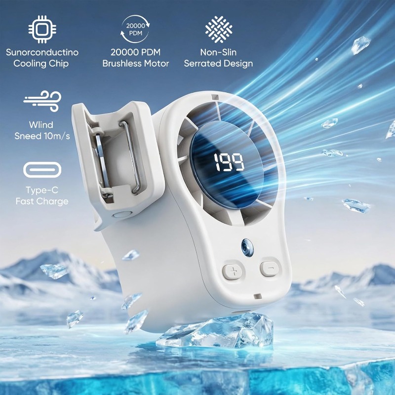 Oscillating Fan Clip - พัดลมติดรถยนต์แบบหนีบ หมุนได้ 360 องศา 100 ระดับความเร็ว