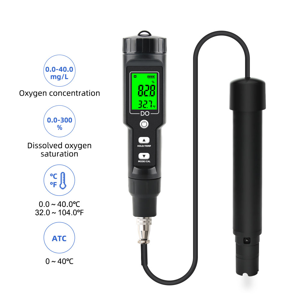 Do Oxygen Meter - Professional DO9100 เครื่องวัดออกซิเจนละลายน้ําแบบดิจิตอล DO Test เครื่องวิเคราะห์คุณภาพน้ําสําหรับน้ําทะเลน้ําจืดถังปลาเพาะเลี้ยงสัตว์น้ํา