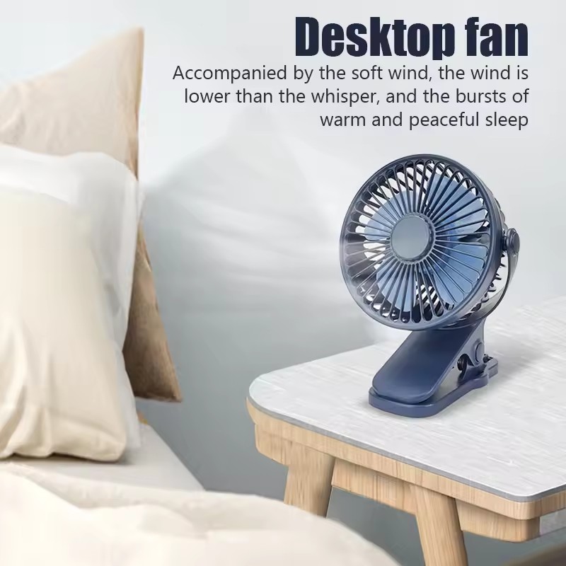 Oscillating Fan Clip - พัดลมแบบหนีบ ชาร์จไฟได้ พกพาสะดวก รุ่น 720 °