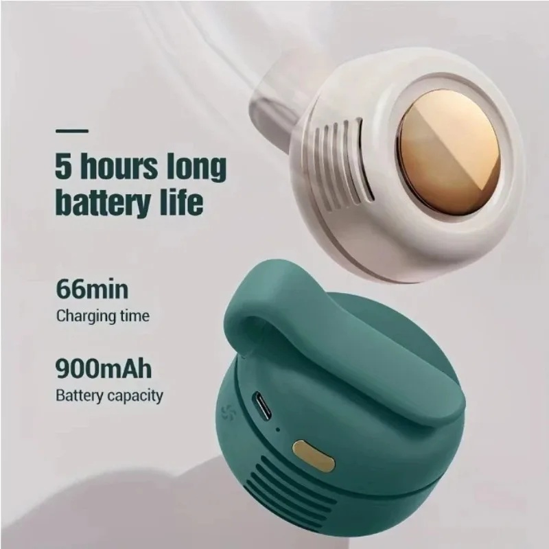 Oscillating Fan Clip - พัดลมไร้ใบพัดขนาดเล็กแบบพกพา ปรับความเร็วได้ 3 ระดับ คลิปหนีบเสื้อผ้า พัดลมไฟฟ้าเงียบสำหรับเดินทาง