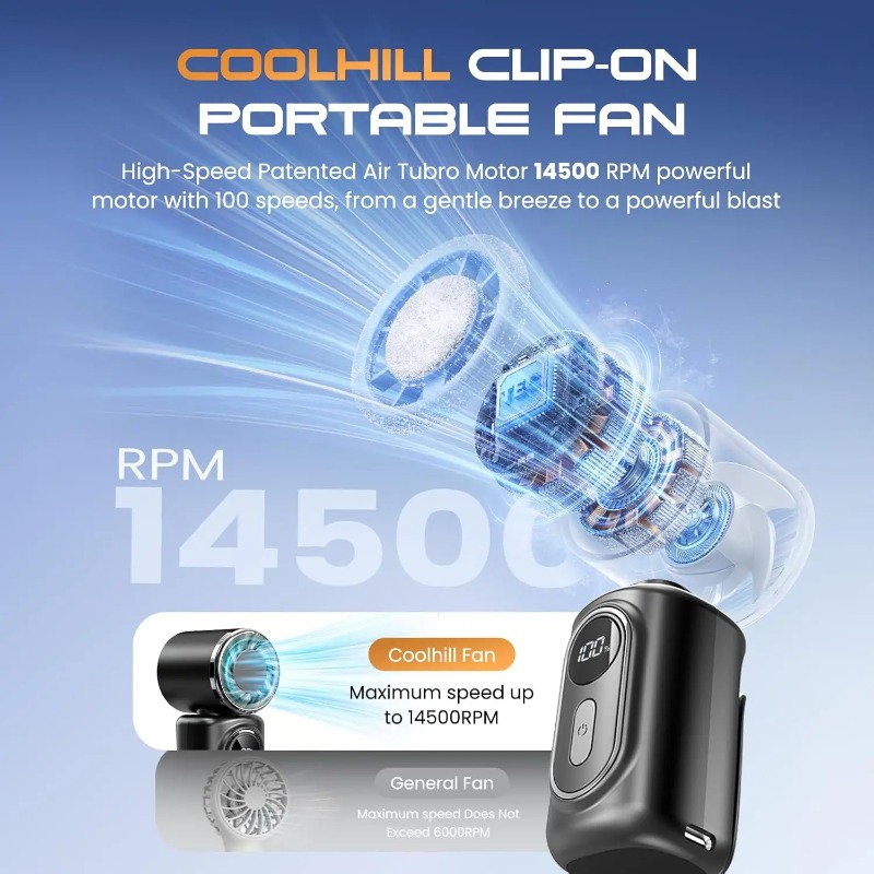 พัดลมพกพาขนาดเล็ก พัดลมมือถือ  - Oscillating Fan Clip บทวิจารณ์และราคา