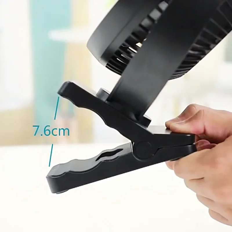พัดลมไฟฟ้าไร้สายแบบพกพา ชาร์จผ - Oscillating Fan Clip บทวิจารณ์และราคา