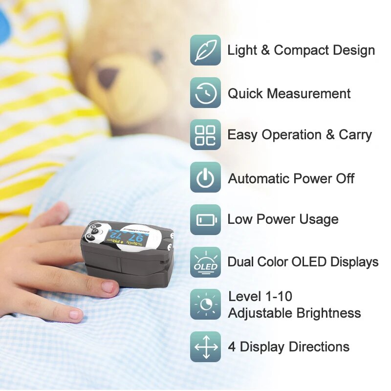 ChoiceMMed สําหรับเด็ก Finger  - Do Oxygen Meter บทวิจารณ์และราคา